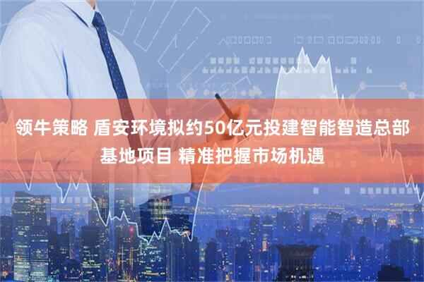 领牛策略 盾安环境拟约50亿元投建智能智造总部基地项目 精准把握市场机遇